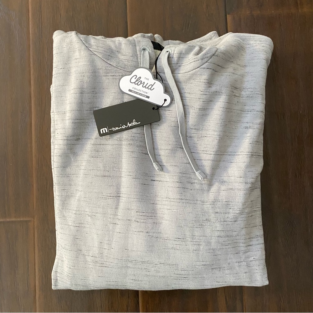 NWT Travis Mathew Men's Gray Hoodie With Pocket Size 2XL